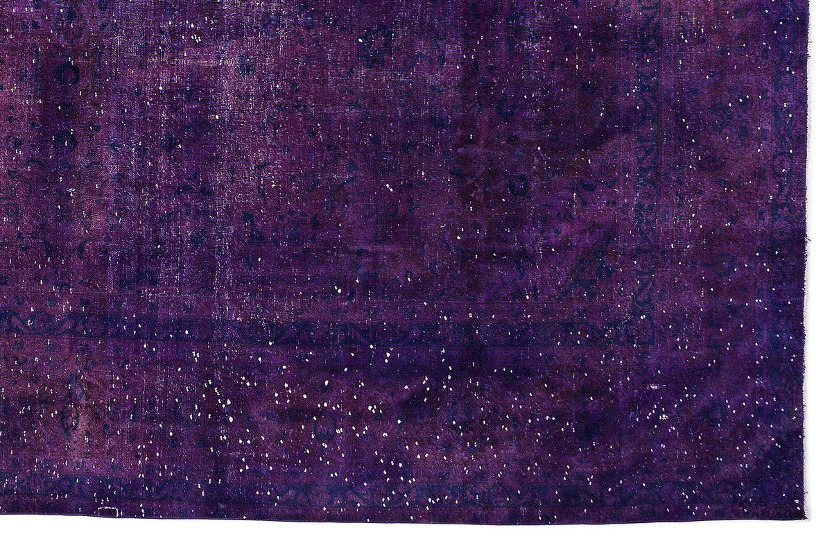 Purple Over Dyed Vintage XLarge Rug 9&#39;6&#39;&#39; x 12&#39;6&#39;&#39; ft 290 x 380 cm