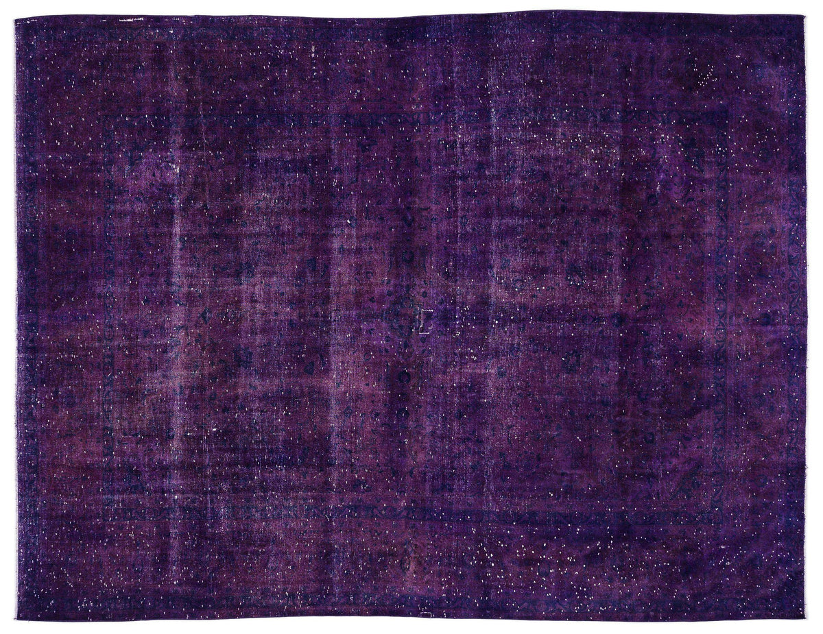 Purple Over Dyed Vintage XLarge Rug 9&#39;6&#39;&#39; x 12&#39;6&#39;&#39; ft 290 x 380 cm