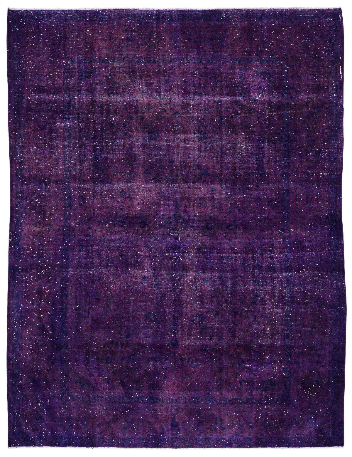 Purple Over Dyed Vintage XLarge Rug 9&#39;6&#39;&#39; x 12&#39;6&#39;&#39; ft 290 x 380 cm