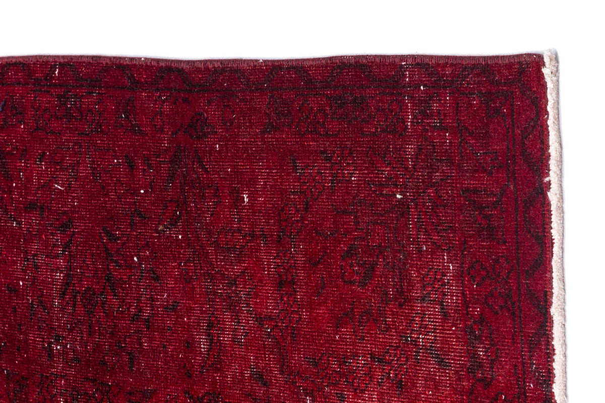 Red Over Dyed Vintage XLarge Rug 9&#39;1&#39;&#39; x 12&#39;4&#39;&#39; ft 277 x 377 cm