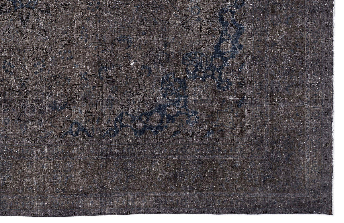 Gray Over Dyed Vintage XLarge Rug 9&#39;5&#39;&#39; x 12&#39;10&#39;&#39; ft 288 x 390 cm