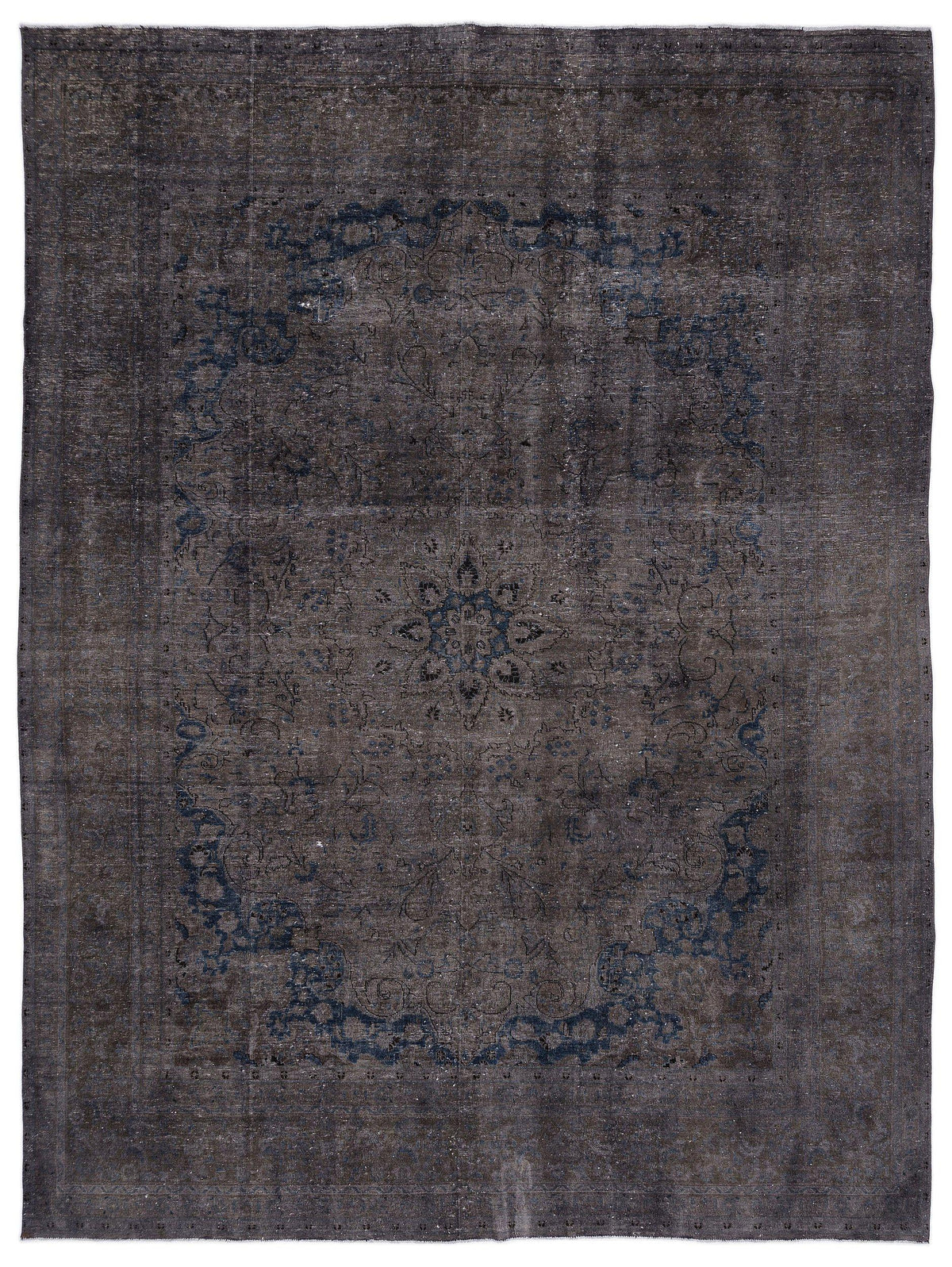 Gray Over Dyed Vintage XLarge Rug 9&#39;5&#39;&#39; x 12&#39;10&#39;&#39; ft 288 x 390 cm