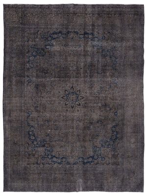 Gray Over Dyed Vintage XLarge Rug 9'5'' x 12'10'' ft 288 x 390 cm