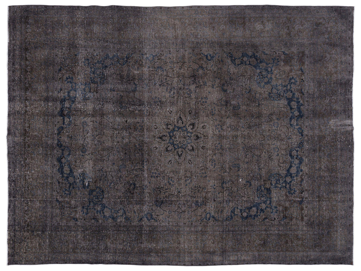 Gray Over Dyed Vintage XLarge Rug 9&#39;5&#39;&#39; x 12&#39;10&#39;&#39; ft 288 x 390 cm