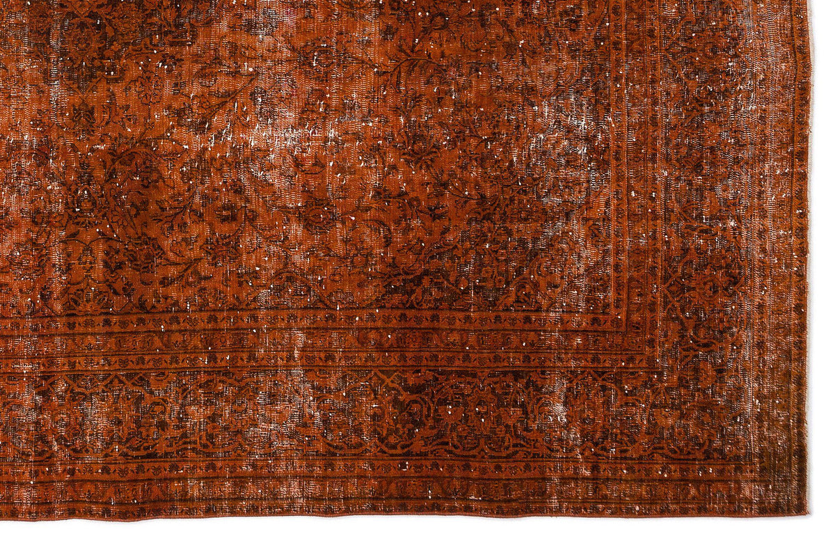 Orange Over Dyed Vintage XLarge Rug 9&#39;5&#39;&#39; x 12&#39;4&#39;&#39; ft 288 x 376 cm