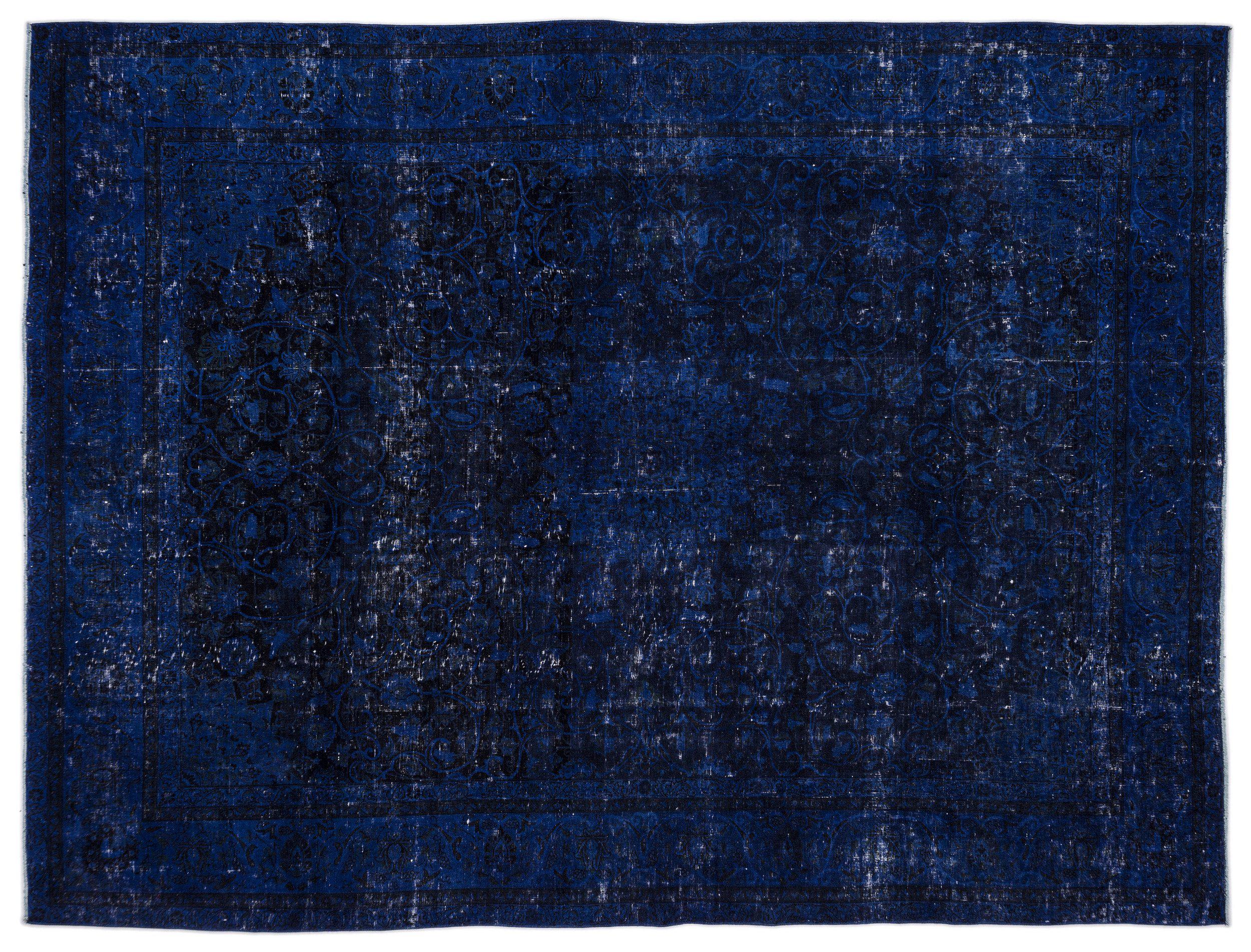 Blue Over Dyed Vintage XLarge Rug 9'10'' x 12'11'' ft 300 x 394 cm