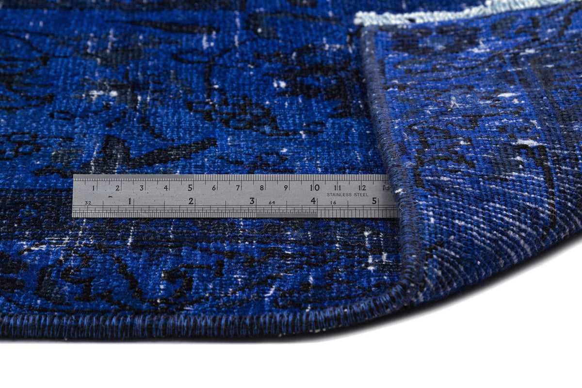 Blue Over Dyed Vintage XLarge Rug 9&#39;10&#39;&#39; x 12&#39;11&#39;&#39; ft 300 x 394 cm
