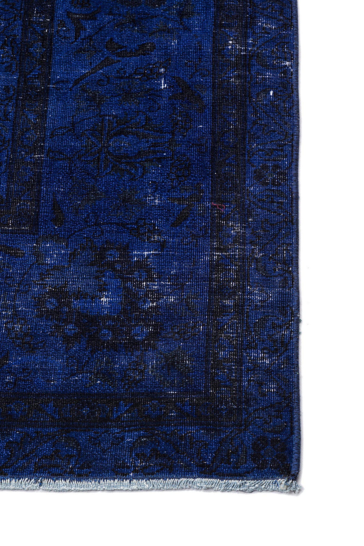 Blue Over Dyed Vintage XLarge Rug 9&#39;10&#39;&#39; x 12&#39;11&#39;&#39; ft 300 x 394 cm