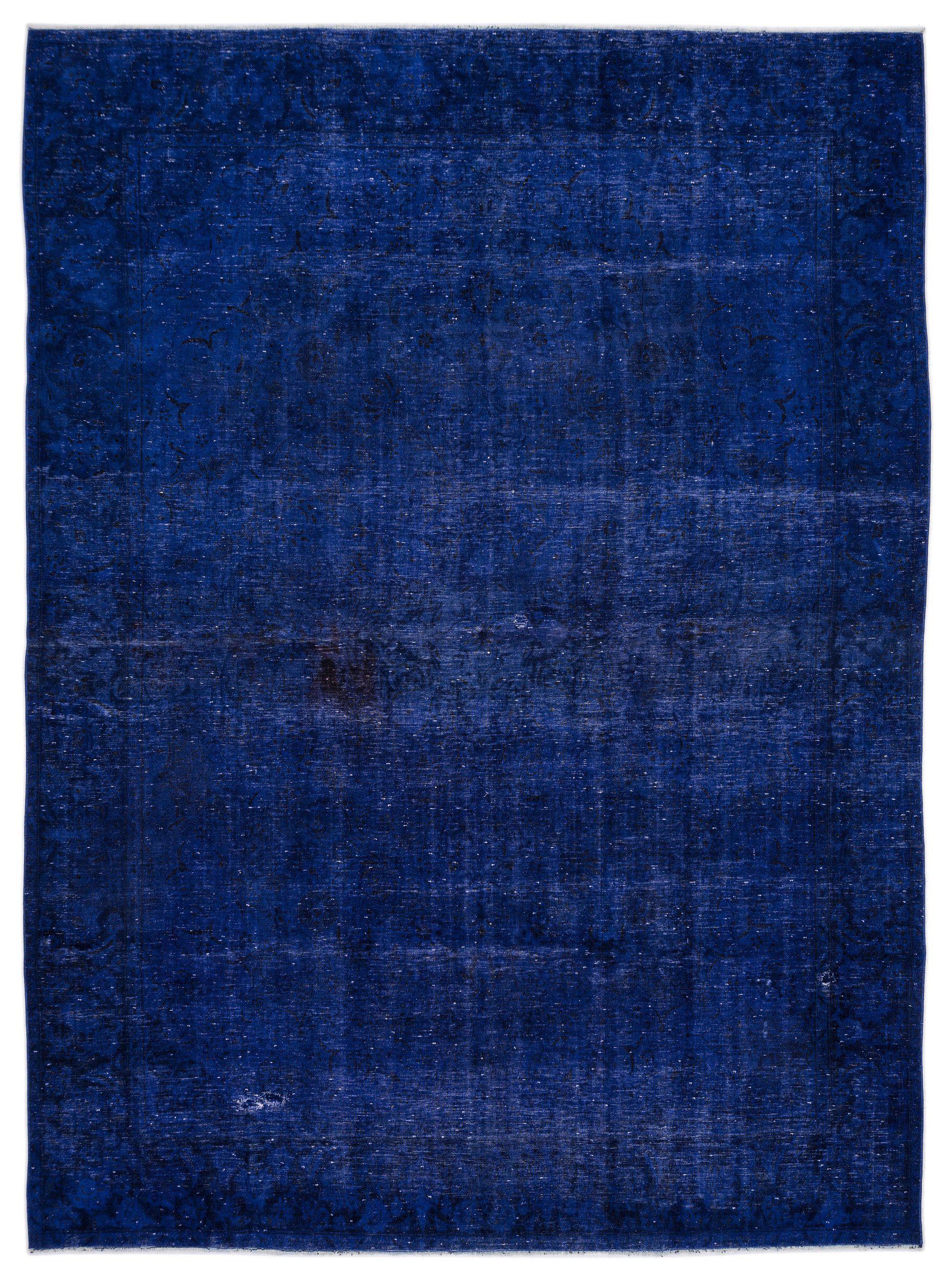 Blue Over Dyed Vintage XLarge Rug 9'8'' x 13'1'' ft 294 x 400 cm