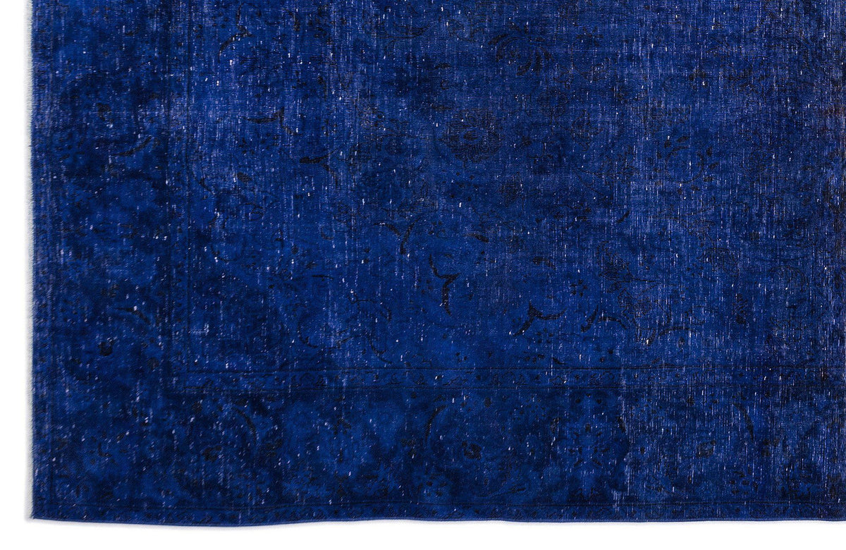 Blue Over Dyed Vintage XLarge Rug 9&#39;8&#39;&#39; x 13&#39;1&#39;&#39; ft 294 x 400 cm