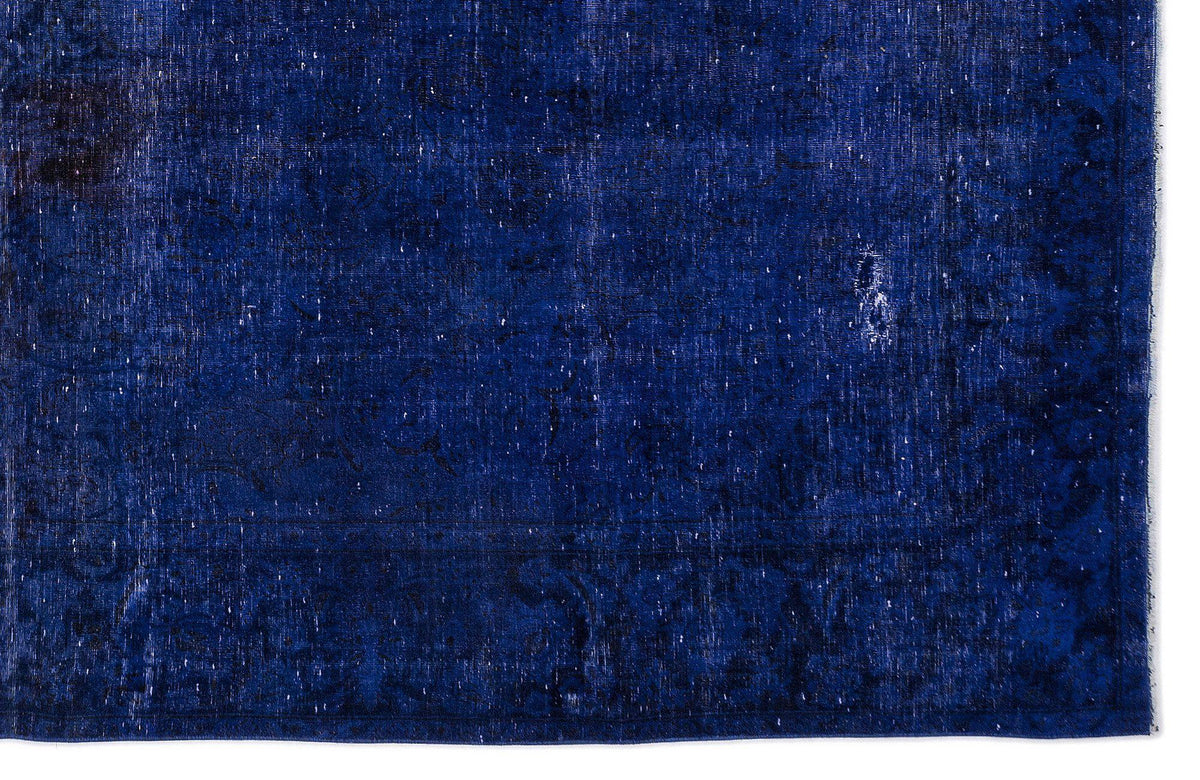 Blue Over Dyed Vintage XLarge Rug 9&#39;8&#39;&#39; x 13&#39;1&#39;&#39; ft 294 x 400 cm