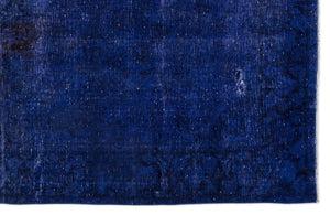 Blue Over Dyed Vintage XLarge Rug 9'8'' x 13'1'' ft 294 x 400 cm