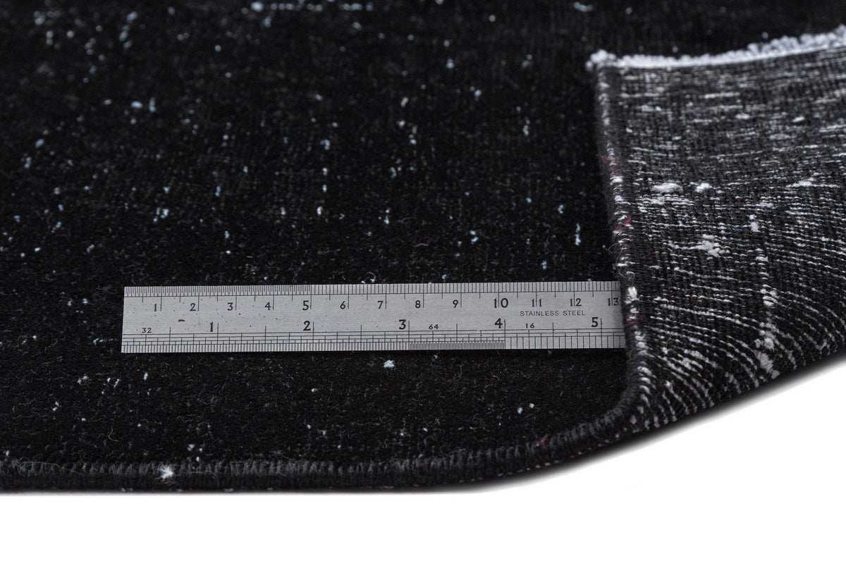 Black Over Dyed Vintage XLarge Rug 9&#39;10&#39;&#39; x 12&#39;9&#39;&#39; ft 299 x 388 cm