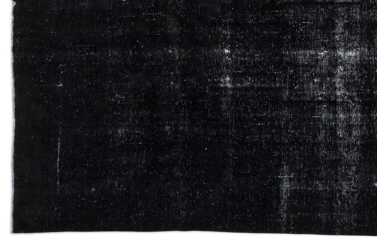 Black Over Dyed Vintage XLarge Rug 9&#39;10&#39;&#39; x 12&#39;9&#39;&#39; ft 299 x 388 cm