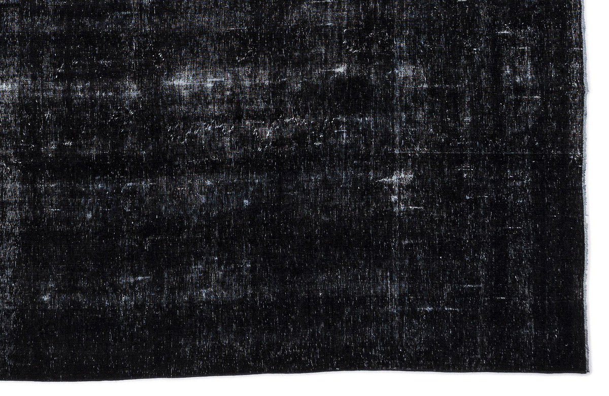 Black Over Dyed Vintage XLarge Rug 9&#39;10&#39;&#39; x 12&#39;9&#39;&#39; ft 299 x 388 cm