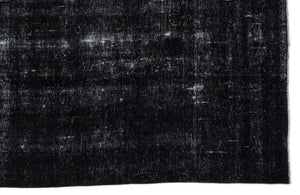 Black Over Dyed Vintage XLarge Rug 9'10'' x 12'9'' ft 299 x 388 cm