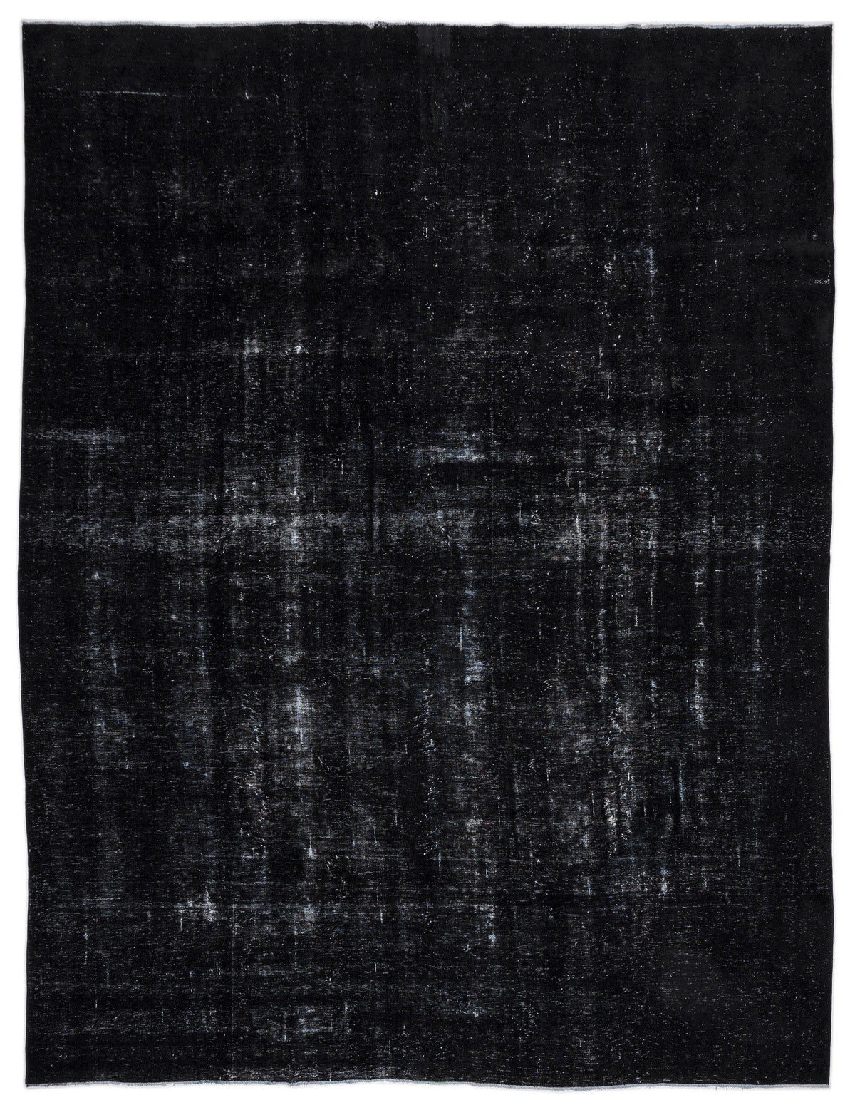 Black Over Dyed Vintage XLarge Rug 9&#39;10&#39;&#39; x 12&#39;9&#39;&#39; ft 299 x 388 cm