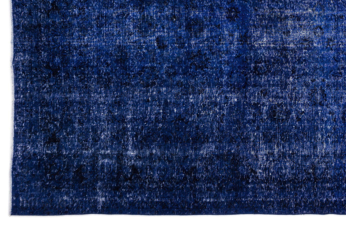 Blue Over Dyed Vintage XLarge Rug 9&#39;1&#39;&#39; x 12&#39;6&#39;&#39; ft 278 x 382 cm