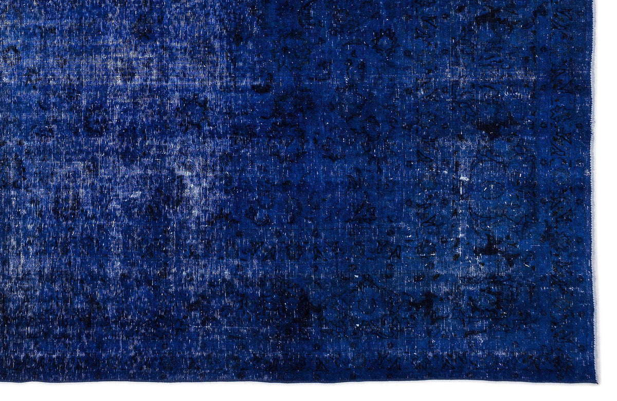 Blue Over Dyed Vintage XLarge Rug 9&#39;1&#39;&#39; x 12&#39;6&#39;&#39; ft 278 x 382 cm
