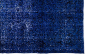 Blue Over Dyed Vintage XLarge Rug 9'1'' x 12'6'' ft 278 x 382 cm