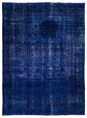 Blue Over Dyed Vintage XLarge Rug 9'1'' x 12'6'' ft 278 x 382 cm