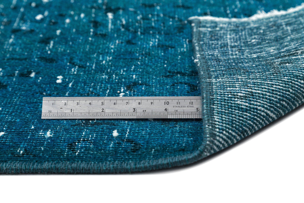 Turquoise  Over Dyed Vintage XLarge Rug 9'2'' x 14'4'' ft 280 x 437 cm