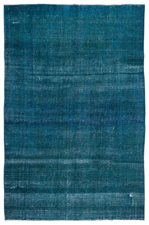 Turquoise  Over Dyed Vintage XLarge Rug 9'2'' x 14'4'' ft 280 x 437 cm