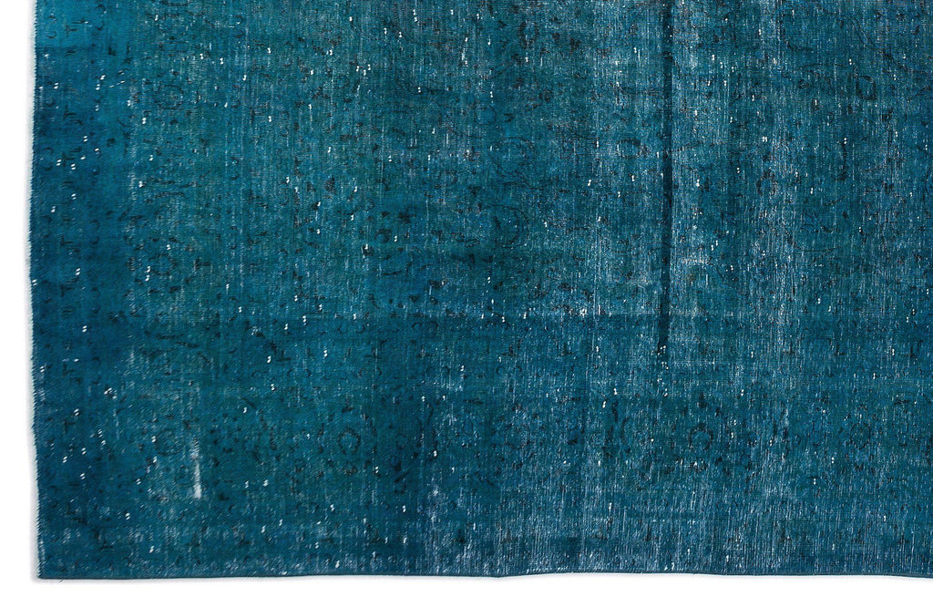 Turquoise  Over Dyed Vintage XLarge Rug 9'2'' x 14'4'' ft 280 x 437 cm