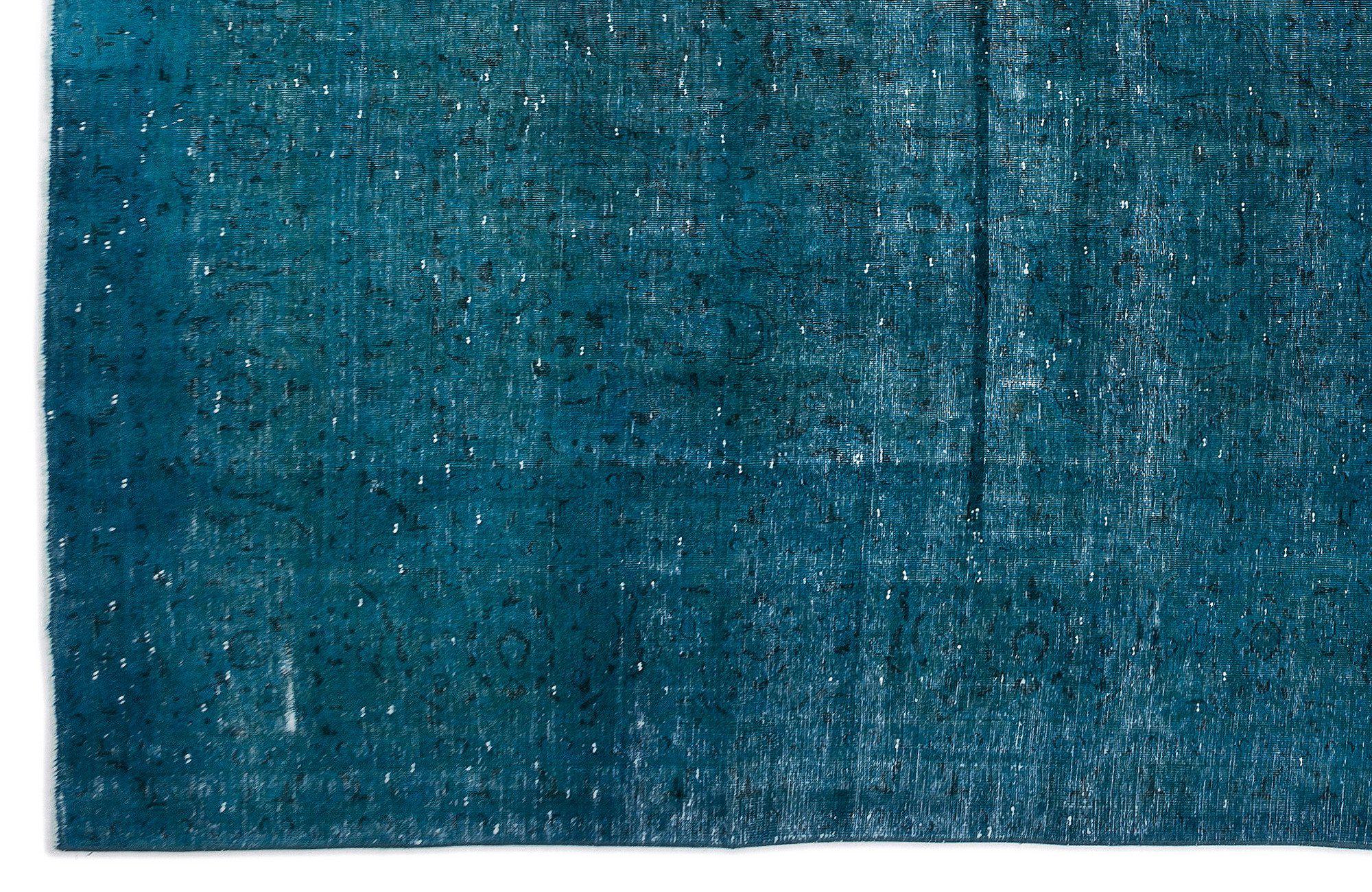 Turquoise  Over Dyed Vintage XLarge Rug 9'2'' x 14'4'' ft 280 x 437 cm
