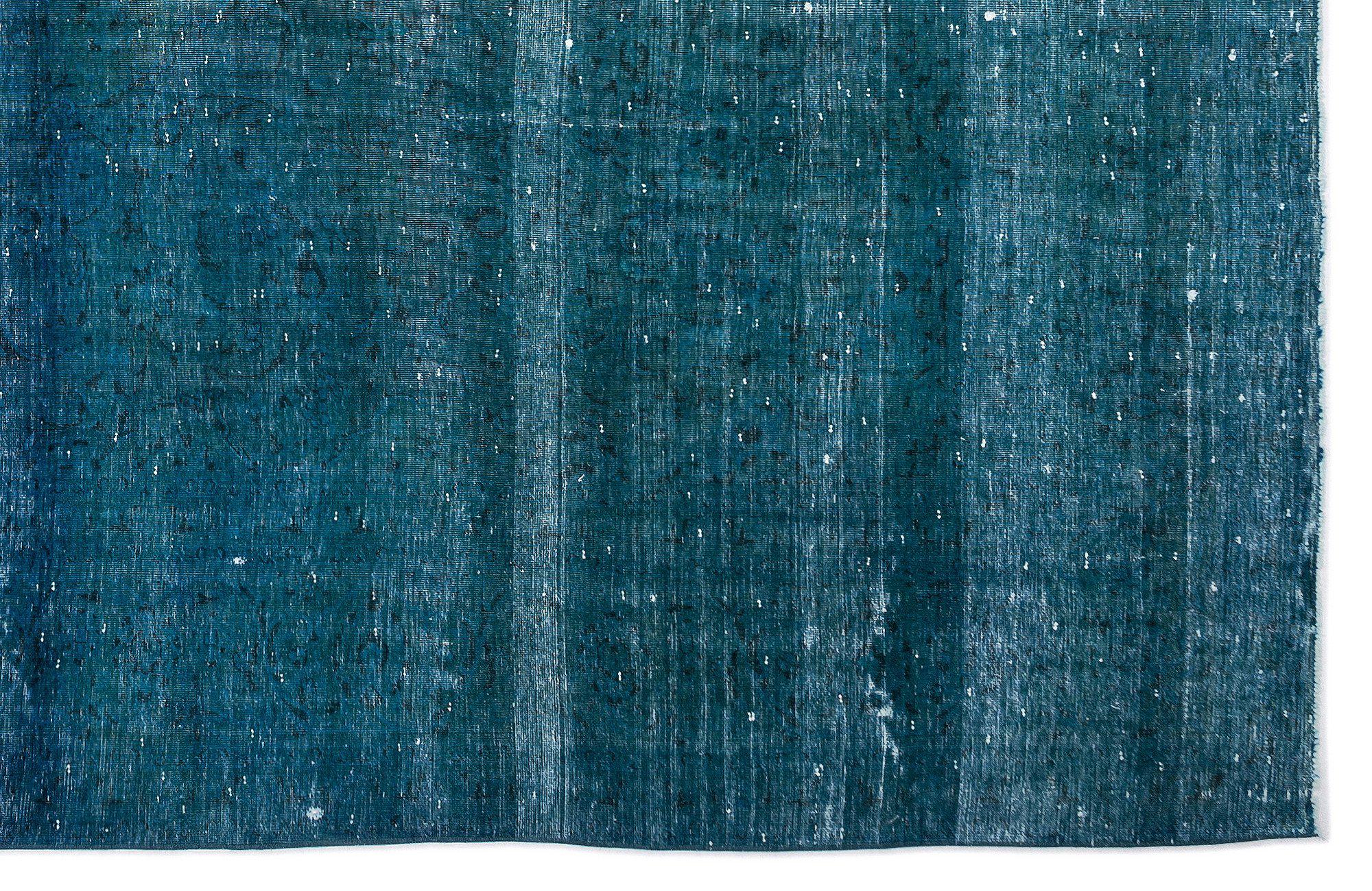 Turquoise  Over Dyed Vintage XLarge Rug 9'2'' x 14'4'' ft 280 x 437 cm
