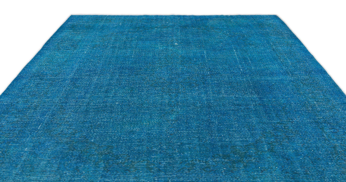 Turquoise  Over Dyed Vintage XLarge Rug 9&#39;5&#39;&#39; x 12&#39;12&#39;&#39; ft 288 x 395 cm
