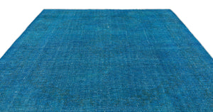 Turquoise  Over Dyed Vintage XLarge Rug 9'5'' x 12'12'' ft 288 x 395 cm