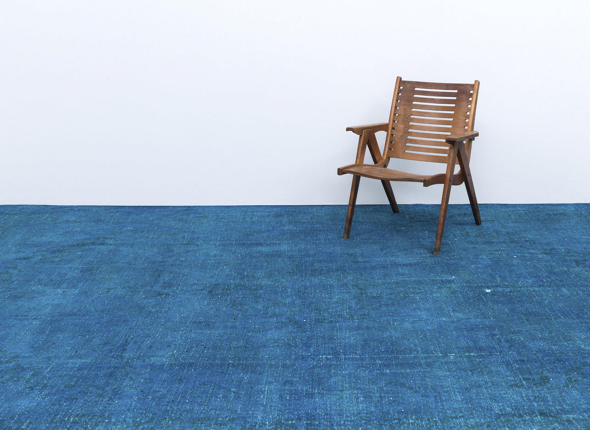 Turquoise  Over Dyed Vintage XLarge Rug 9&#39;5&#39;&#39; x 12&#39;12&#39;&#39; ft 288 x 395 cm