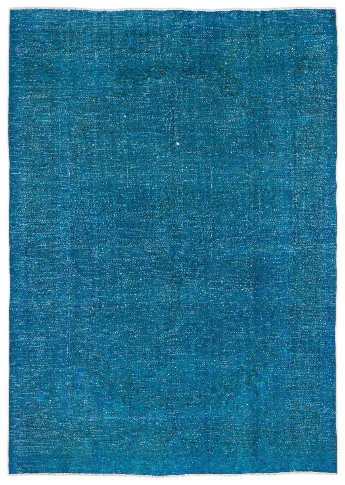 Turquoise  Over Dyed Vintage XLarge Rug 9&#39;5&#39;&#39; x 12&#39;12&#39;&#39; ft 288 x 395 cm