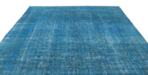 Turquoise  Over Dyed Vintage XLarge Rug 9'5'' x 12'3'' ft 286 x 374 cm