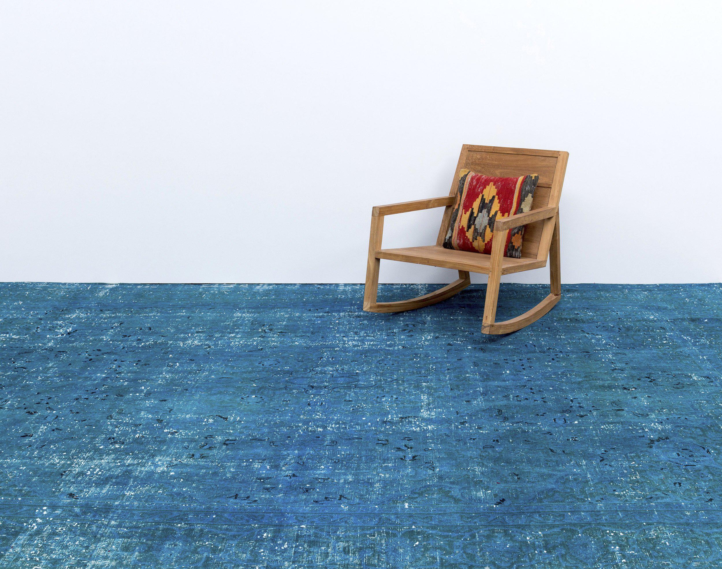 Turquoise  Over Dyed Vintage XLarge Rug 9'5'' x 12'3'' ft 286 x 374 cm