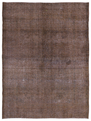 Brown Over Dyed Vintage XLarge Rug 9'7'' x 12'10'' ft 292 x 390 cm