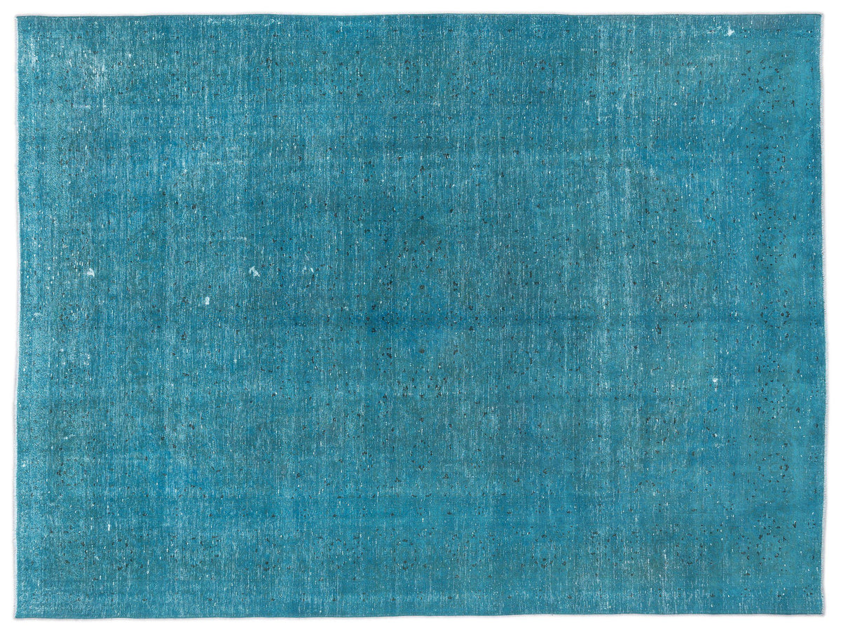 Turquoise  Over Dyed Vintage XLarge Rug 9&#39;7&#39;&#39; x 12&#39;10&#39;&#39; ft 293 x 390 cm