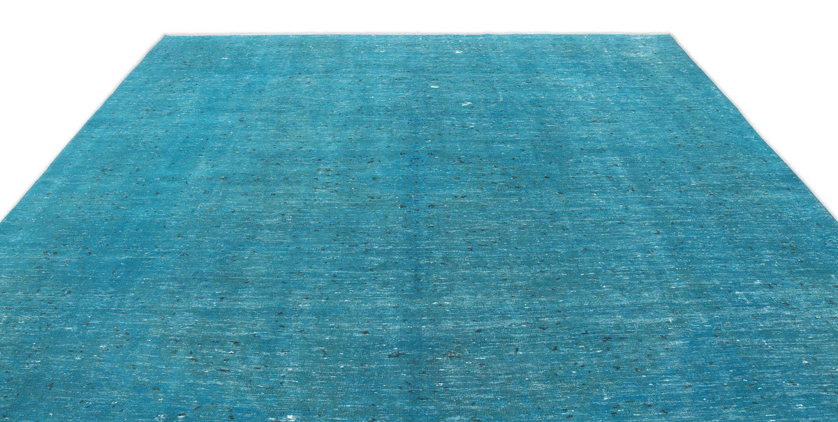 Turquoise  Over Dyed Vintage XLarge Rug 9&#39;7&#39;&#39; x 12&#39;10&#39;&#39; ft 293 x 390 cm