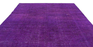 Fuchsia Over Dyed Vintage XLarge Rug 9'5'' x 12'11'' ft 288 x 394 cm