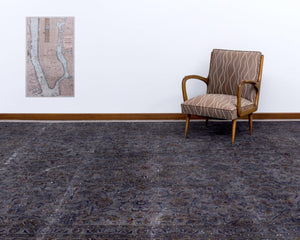 Gray Over Dyed Vintage XLarge Rug 9'10'' x 12'12'' ft 300 x 395 cm