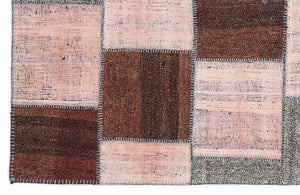 Mixed Over Dyed Kilim Patchwork Unique Rug 5'3'' x 7'7'' ft 160 x 230 cm