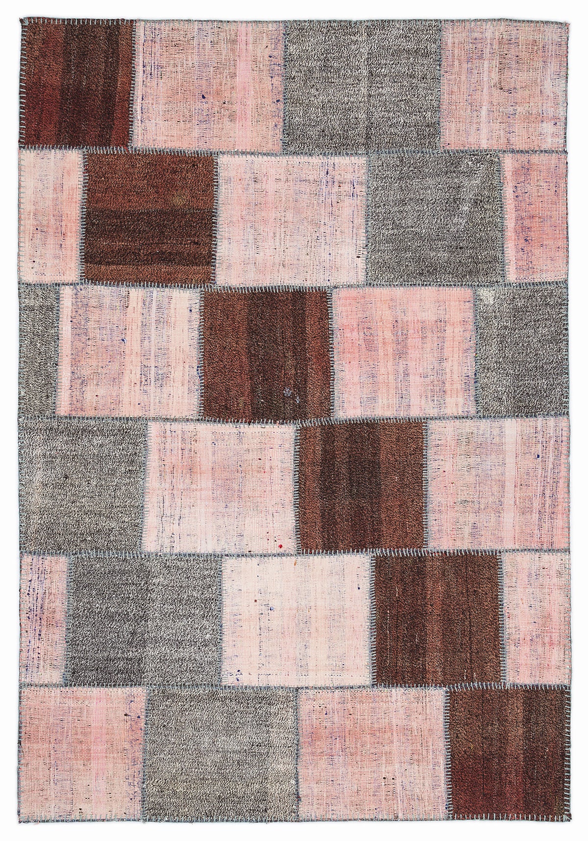 Mixed Over Dyed Kilim Patchwork Unique Rug 5&#39;3&#39;&#39; x 7&#39;7&#39;&#39; ft 160 x 230 cm