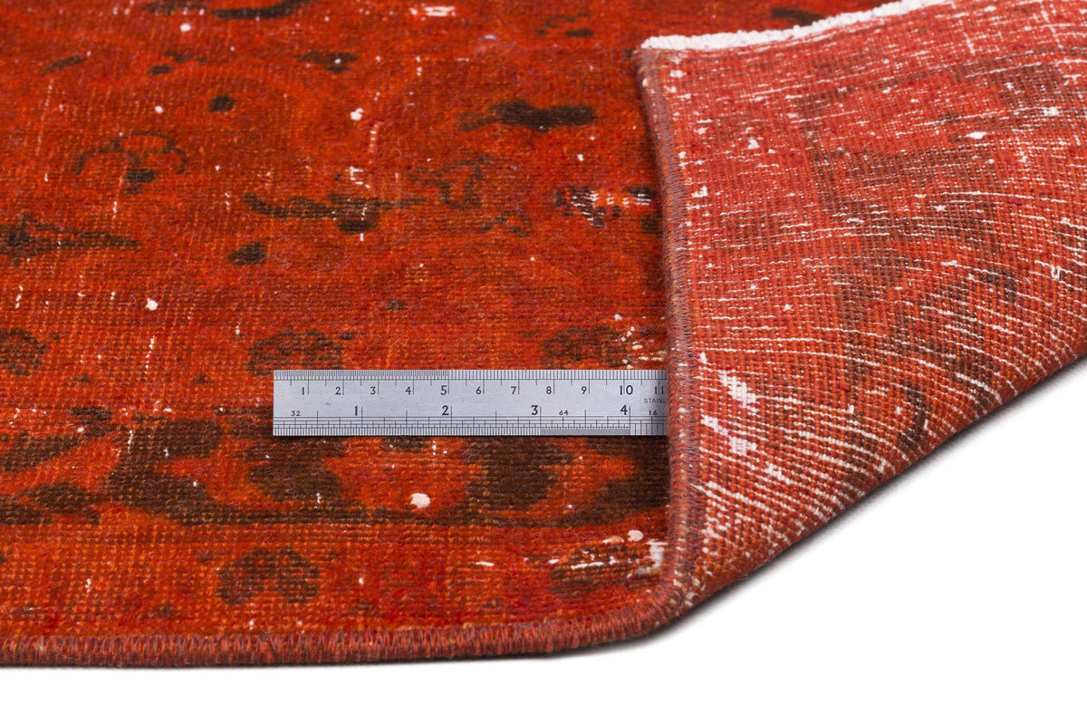 Orange Over Dyed Vintage XLarge Rug 9&#39;5&#39;&#39; x 12&#39;4&#39;&#39; ft 286 x 376 cm