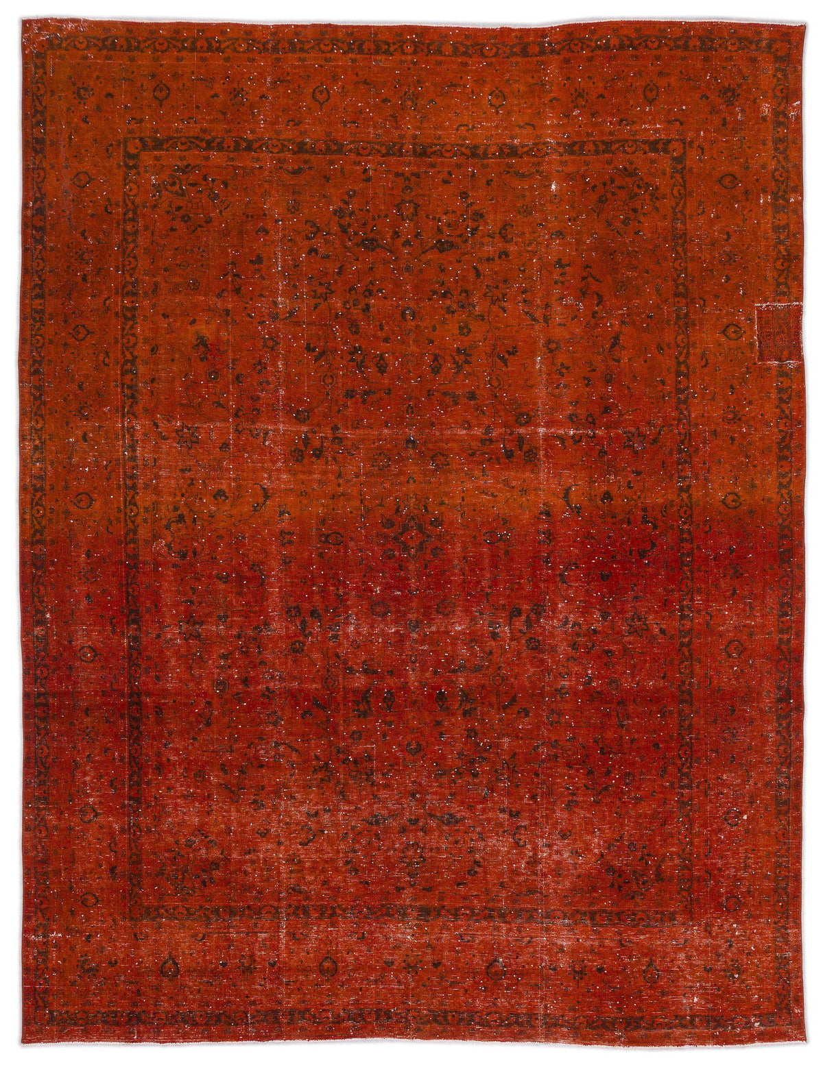 Orange Over Dyed Vintage XLarge Rug 9&#39;5&#39;&#39; x 12&#39;4&#39;&#39; ft 286 x 376 cm