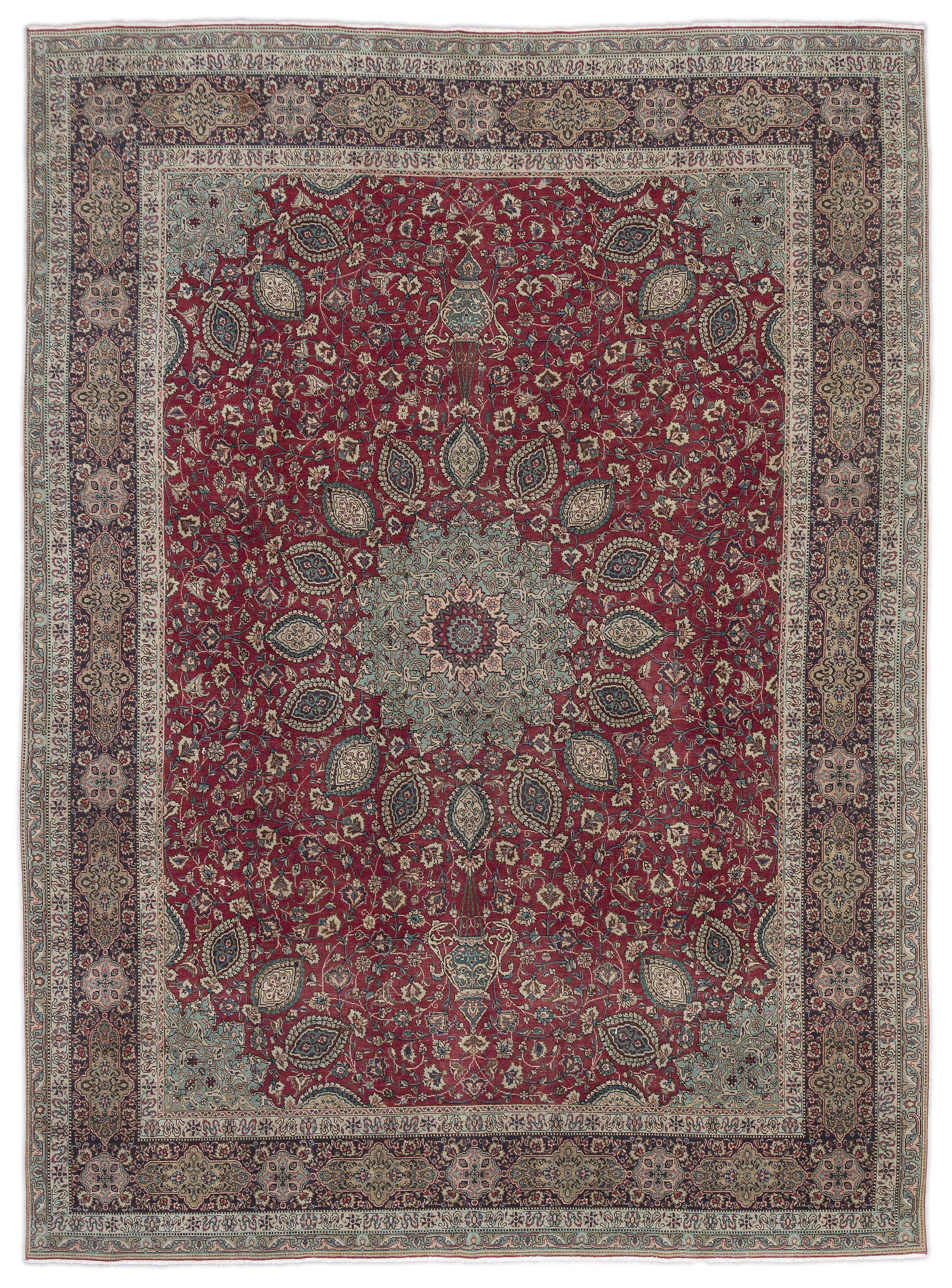 Naturel Over Dyed Vintage XLarge Rug 9'2'' x 12'6'' ft 280 x 382 cm