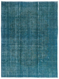 Turquoise  Over Dyed Vintage XLarge Rug 9'3'' x 12'9'' ft 281 x 388 cm