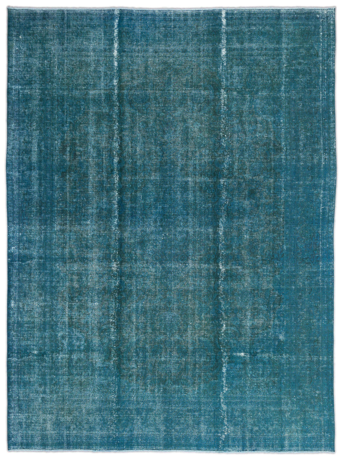 Turquoise  Over Dyed Vintage XLarge Rug 9&#39;3&#39;&#39; x 12&#39;9&#39;&#39; ft 281 x 388 cm