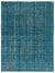 Turquoise  Over Dyed Vintage XLarge Rug 9'3'' x 12'9'' ft 281 x 388 cm