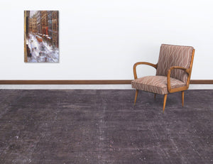 Gray Over Dyed Vintage XLarge Rug 9'4'' x 13'1'' ft 285 x 398 cm